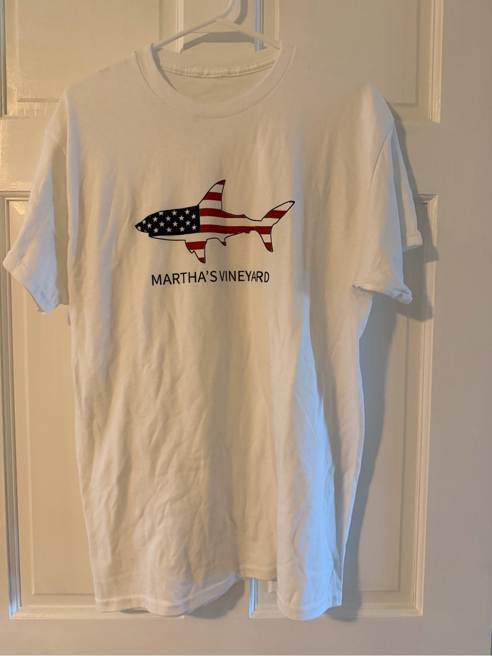 White Short-Sleeve Shark Tee